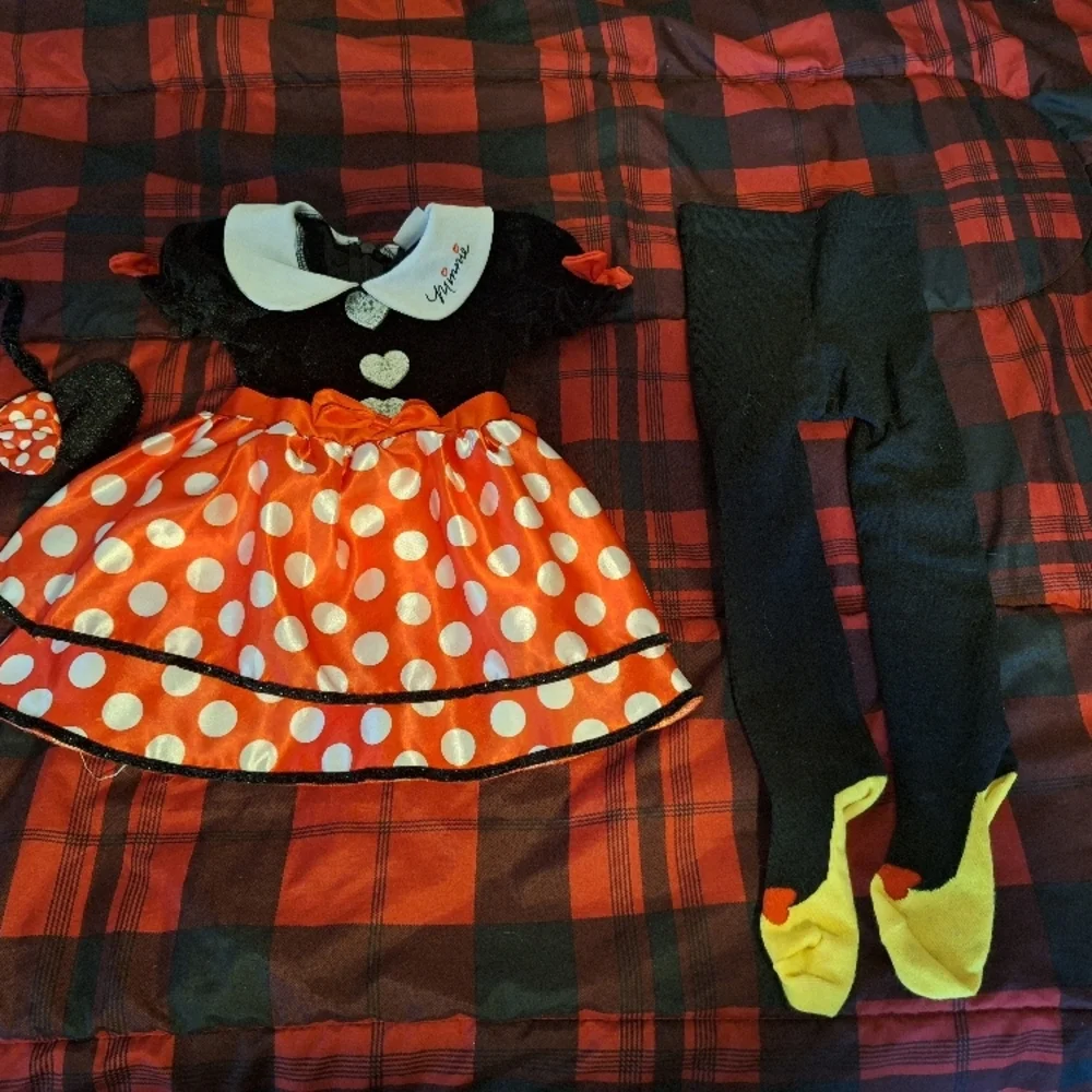 Disney Minnie Mouse Red Polka Dot Kids Costume/Dress Up - Picture 1 of 10